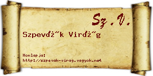 Szpevák Virág névjegykártya