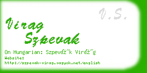 virag szpevak business card